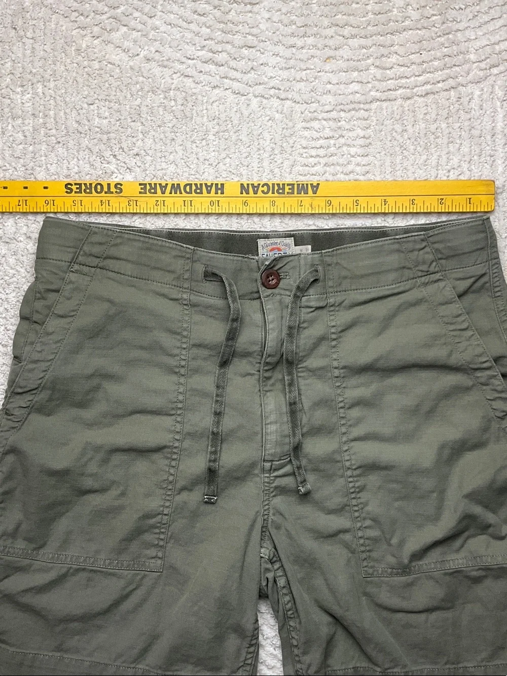 Faherty Dune Utility Short Light Pine Color Men’s Size Medium